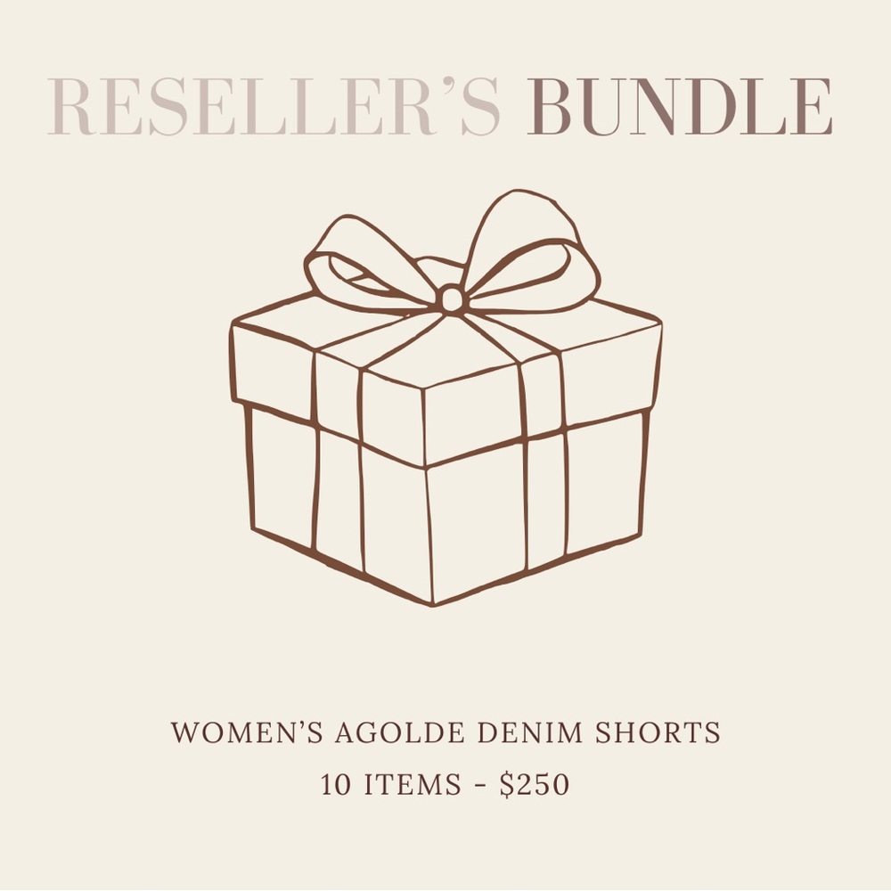 women’s agolde denim jeans shorts reseller’s lot bundle - 10 items